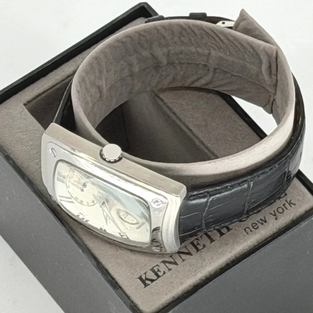 Kenneth Cole‎ New York Stainless Steel Leather Band Watch C275-04-KC1279 99-17